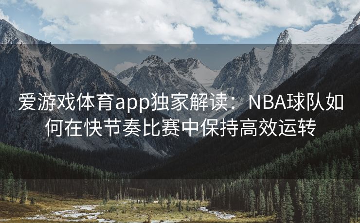 爱游戏体育app独家解读：NBA球队如何在快节奏比赛中保持高效运转